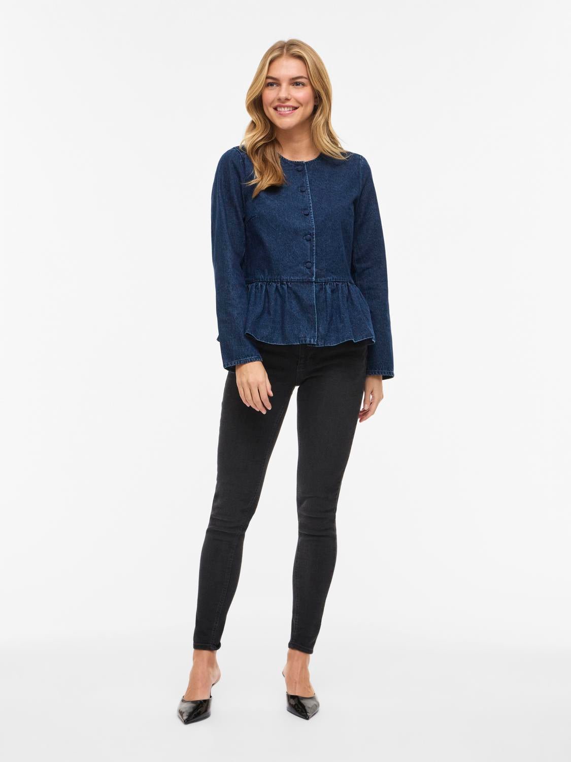 VIGIANA Denim Shirt - Dark Blue Denim - VERO MODA & VILA Bergvik